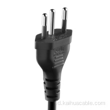 Kabel listrik INMETRO Brazilian 3 Pin Plug